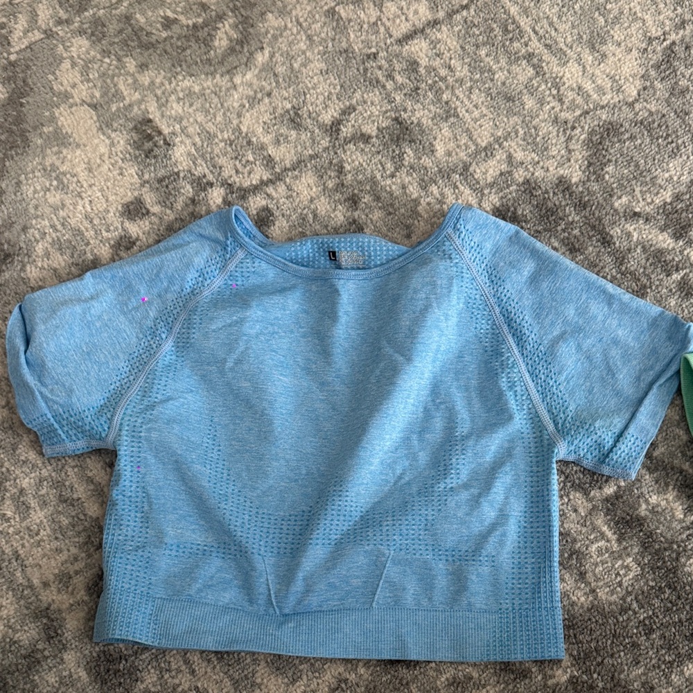 Blue Short workout top